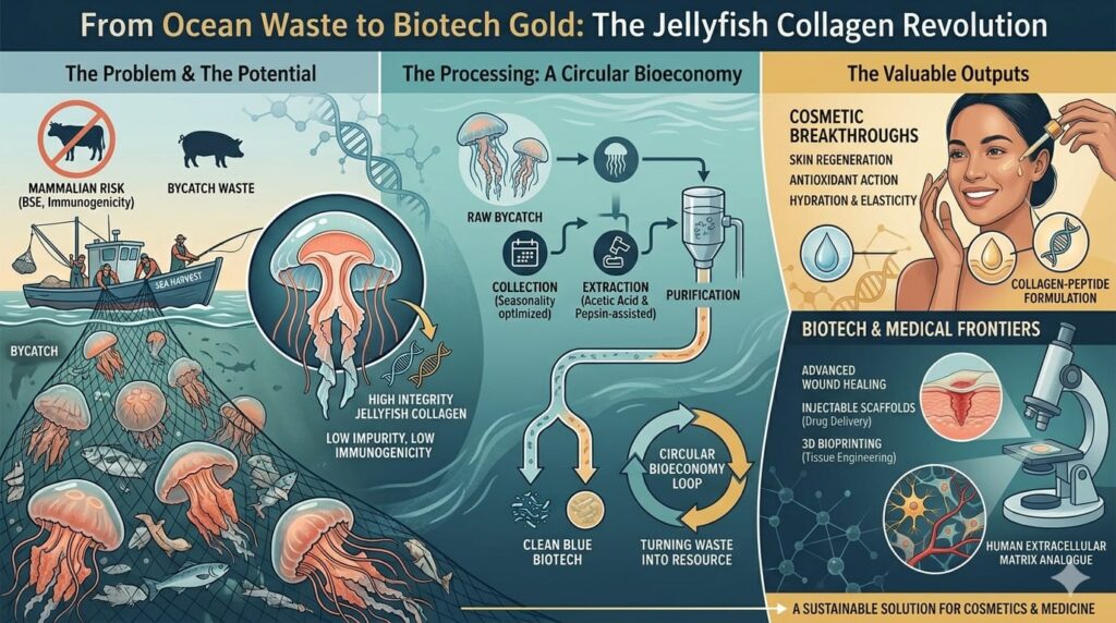 From Ocean Waste to Biotech Gold How jellyfish bycatch is revolutionizing cosmetics and biotechnology