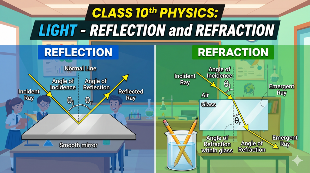 Class – 10th Light – Reflection and Refraction
